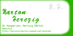 marton herczig business card